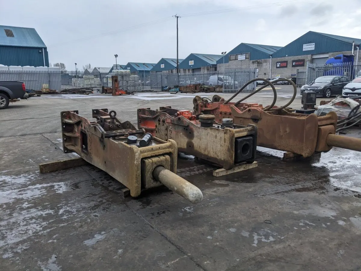 Hydraulic breakers stripped down for rebuild at Hammer Tech, Ballyclare