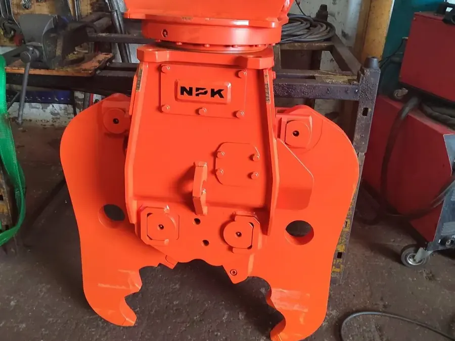 Demolition attachment being worked on in the Hammer Tech workshop