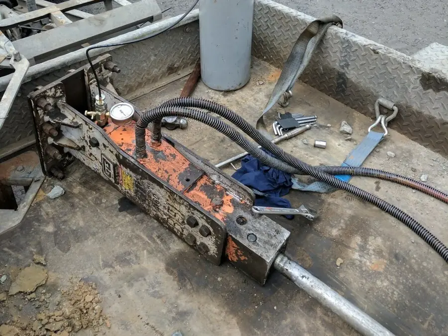On-site breaker work at a roadworks job in Northern Ireland
