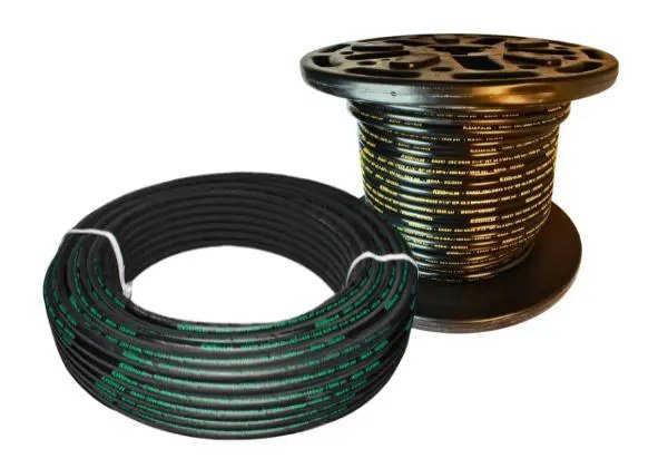 Hydraulic hose on the reel
