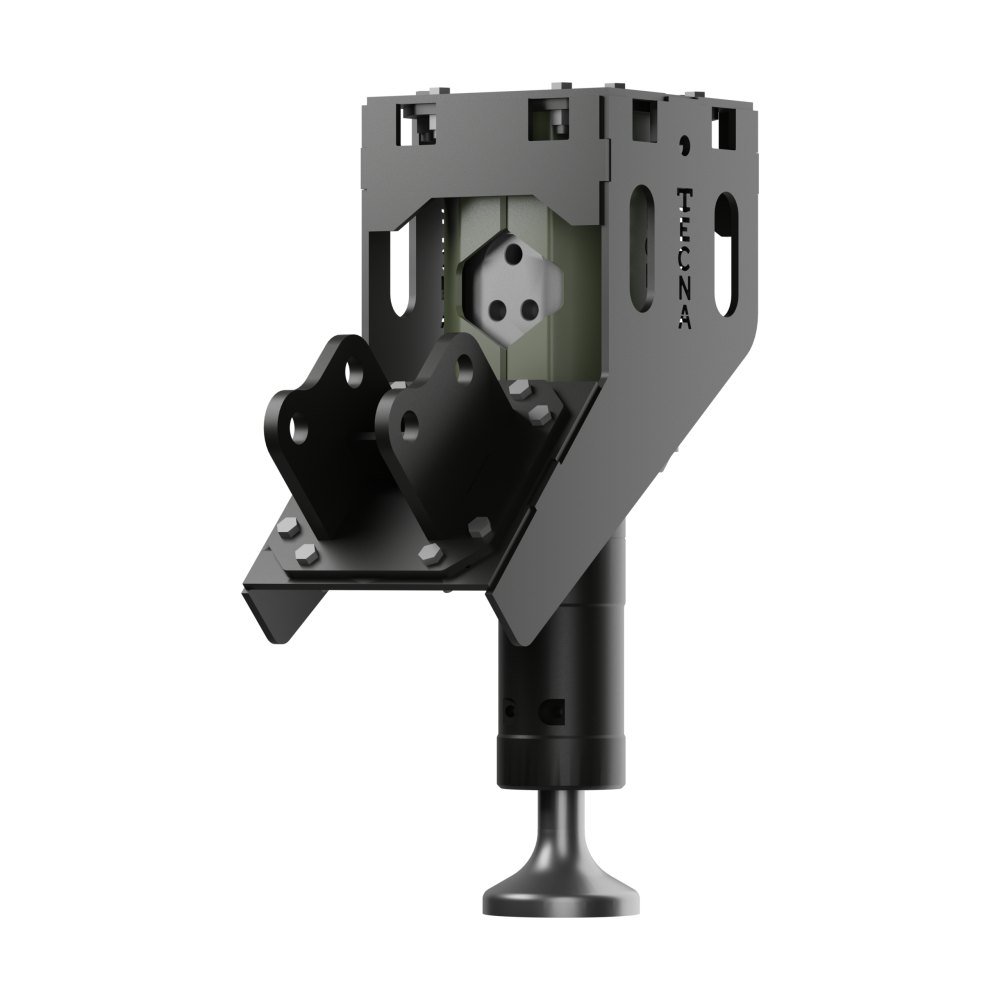 Tecna pile driver kit fitted to a hydraulic breaker